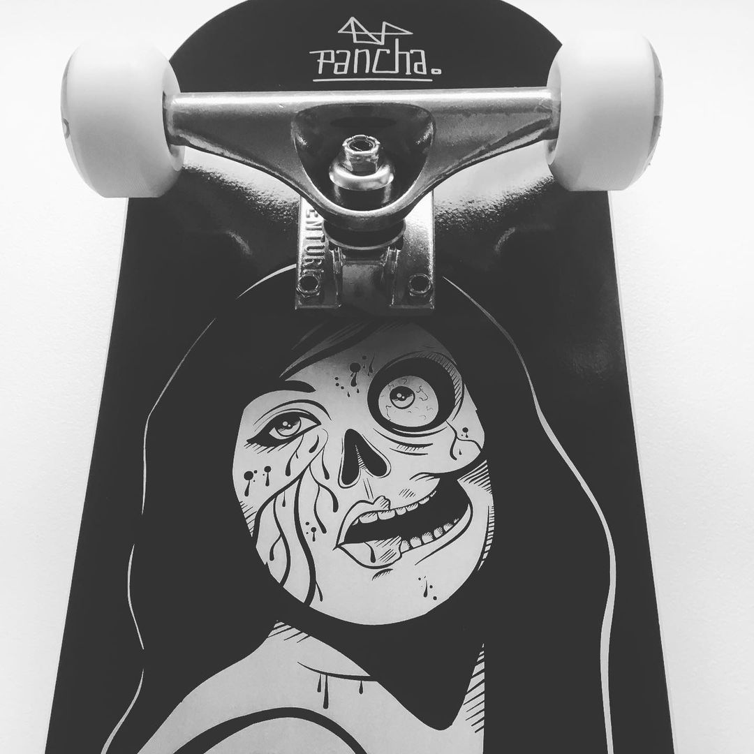 Pancha Dead Sexy skateboard detail