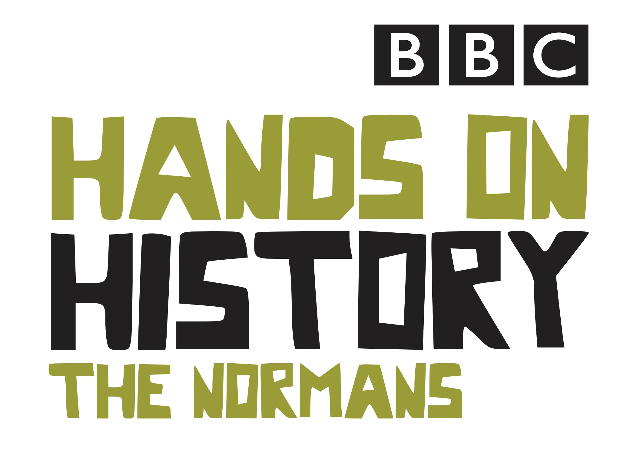 BBC hands on history logo - Comic Dandy font